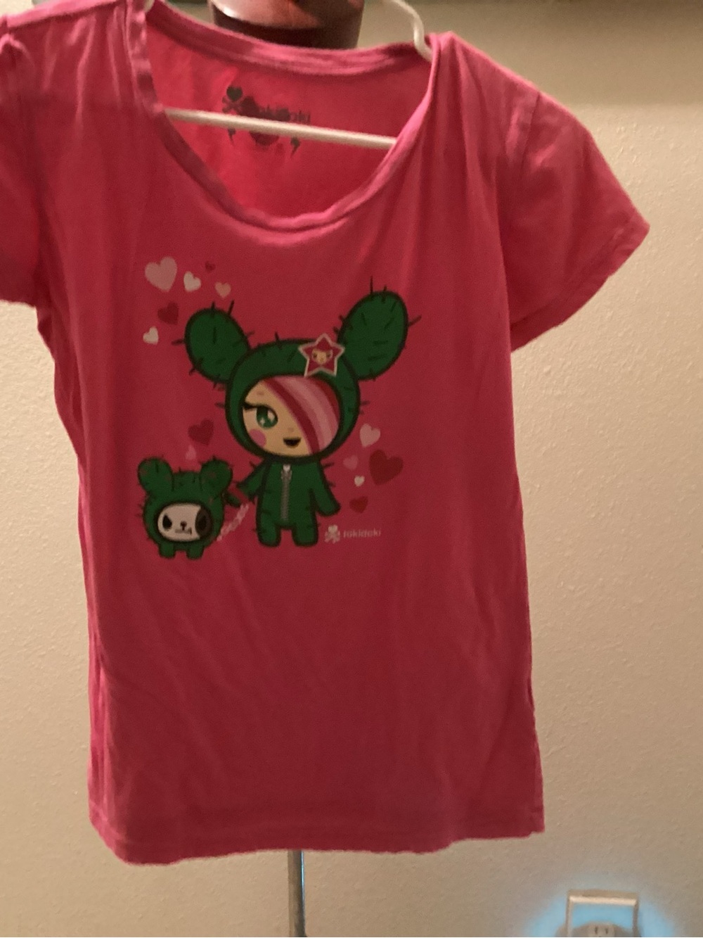 tokidoki Pink Tee with Green Cactus Character Graphic (4 shirts total, see pics)
